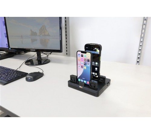 Brodit ProAdapt desktop charging cradle -2-slot USB-C-wheels
