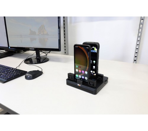 Brodit ProAdapt desktop charging cradle -2-slot USB-C-wheels