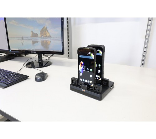 Brodit ProAdapt desktop charging cradle -2-slot USB-C-wheels
