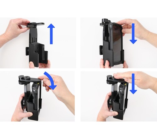 Brodit Swiveling top support with retention-lock
