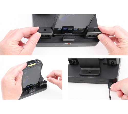 Brodit ProAdapt desktop charging cradle -2-slot USB-C screws