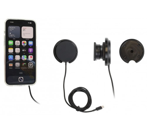 Brodit houder/swivel met Magnetic Charger Qi2 25W - zwart