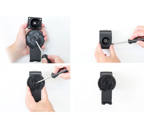 Brodit houder/support met Magnetic Charger Qi2 25W - zwart
