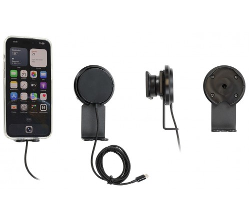 Brodit houder/support met Magnetic Charger Qi2 25W - zwart