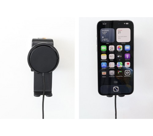 Brodit houder/support met Magnetic Charger Qi2 25W-zwart/sig