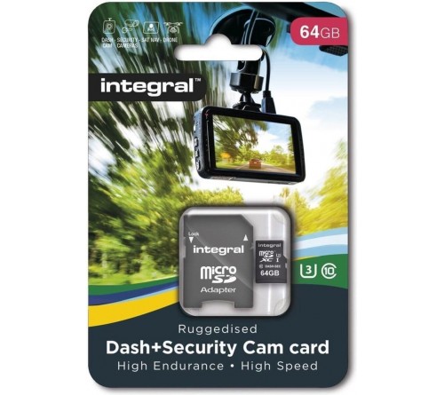Integral Security MicroSDHC 64GB Class 10 100MB/s-60MB/s