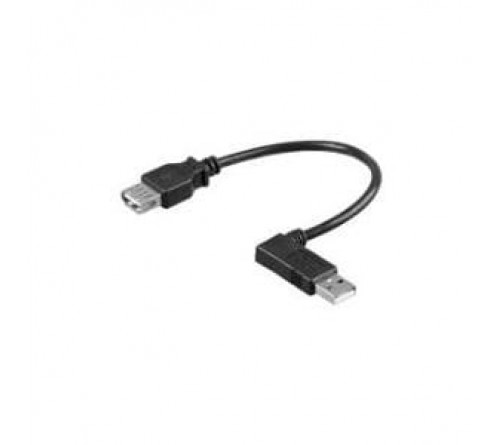 Adapterkabel USB male 90° <=> USB fem. (15cm)