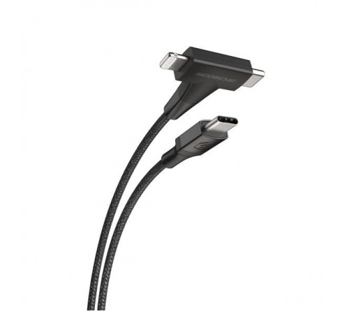 Datakabel StrikeLine™ usbC -- 2-in-1 USB-C/Lightning zwart