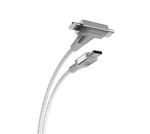 Datakabel usbC - usbC + Lightning 2in1 StrikeLine™ 1.2m wit