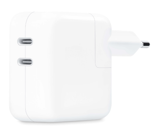 Lader 230V voor Apple 35W 2x usbC wit (PD 2.0) Bulk