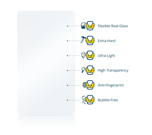 Screen protector 3-pack Samsung Galaxy Tab Active 2 - glas