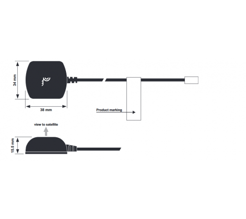 Antenne GNSS 9 M/SMAm/3.0