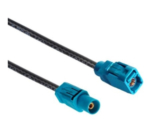 verlengkabel 600 cm Fakra F – Fakra M code Z RG174 Waterproo