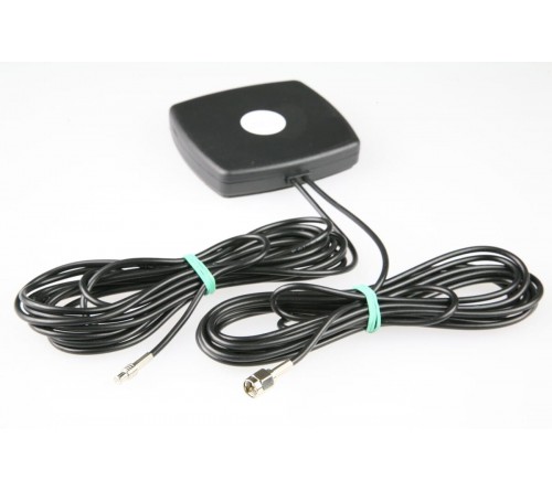 Combi antenne GPS/GSM plak 18dB 2x 3mtr SMAm/MCXm