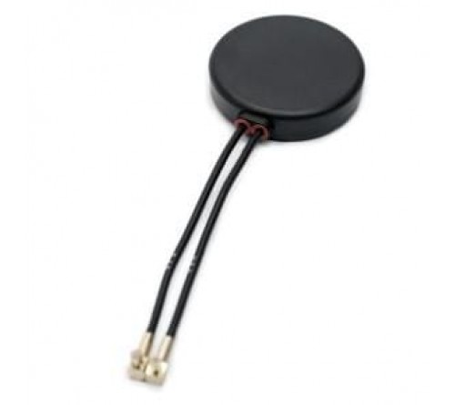Combi antenne GPS/GSM plak rond 2x 2.5mtr SMAm/SMAm