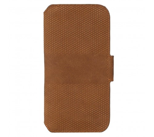 Krusell Leather Phone Wallet Apple iPhone 13 - cognac