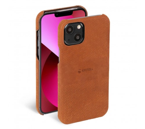 Krusell Leather Cover Apple iPhone 13 - cognac