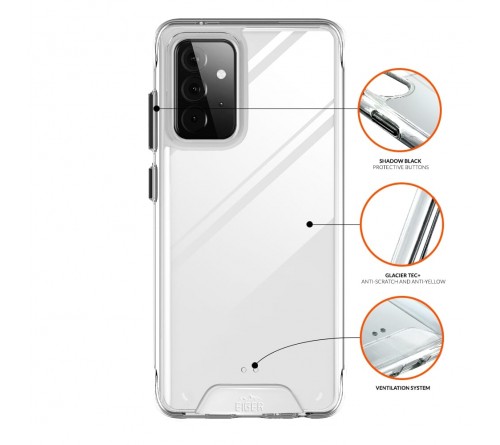 Eiger Glacier case Samsung Galaxy A72 - transparant