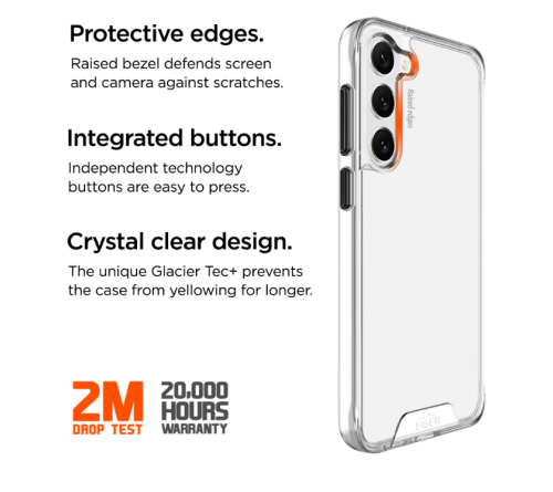Eiger Glacier case Samsung Galaxy S23 Plus - transparant