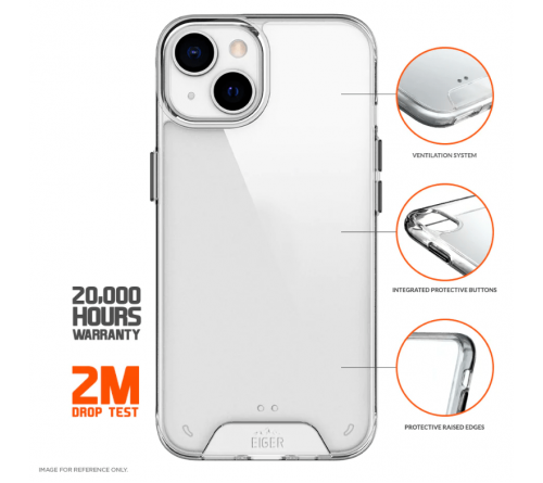 Eiger Glacier case Apple iPhone 14 - transparant