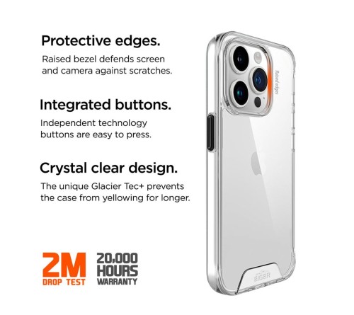 Eiger Glacier case Apple iPhone 15 Pro - transparant