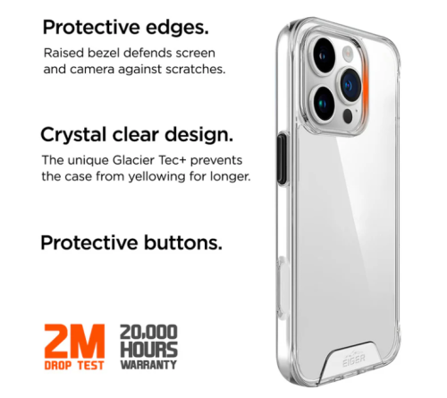 Eiger Glacier case Apple iPhone 16 Pro Max - transparant