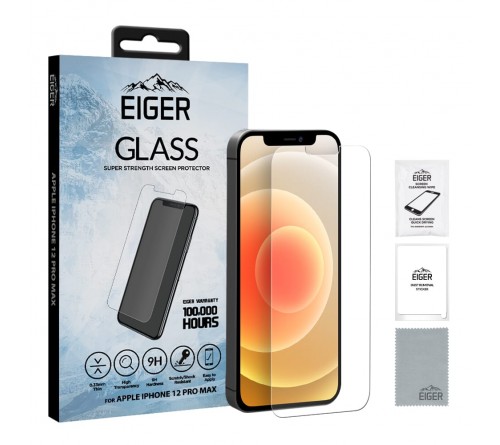 Eiger GLASS Screen Protector Apple iPhone 12 Pro Max- clear
