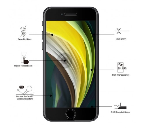 Eiger GLASS Screen Protector Apple iPhone SE 2020- clear