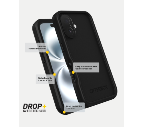 LifeProof Fre Case Apple iPhone 16 Pro MagSafe - Zwart