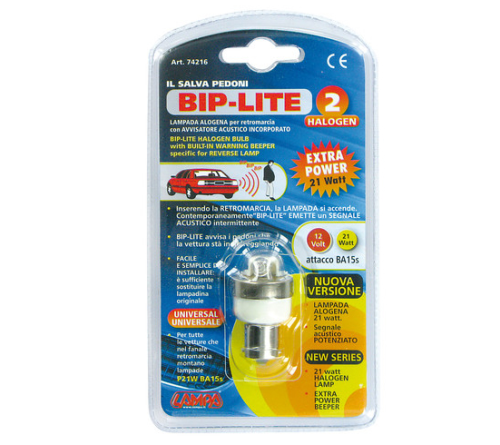 Achteruitrij alarm – 12 Volt – 21 Watt lamp – BA15s