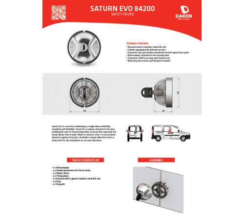 Saturn EVO veiligheidsslot 1x met 2 sleutels