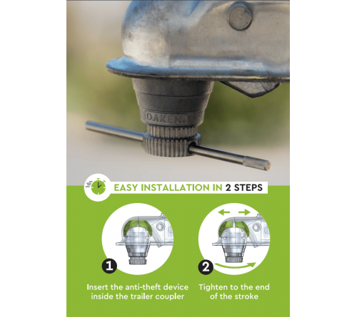 Eureka veiligheidsslot voor aanhangwagens/caravans