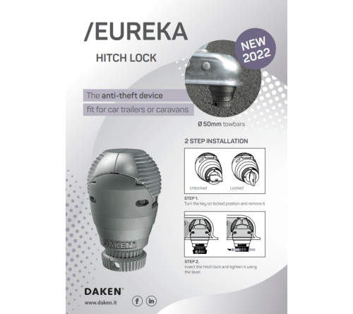 Eureka veiligheidsslot voor aanhangwagens/caravans