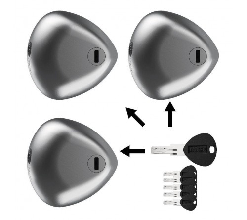 Blackstone Silver Combo veiligheidsslot  3 stuks  6 sleutels