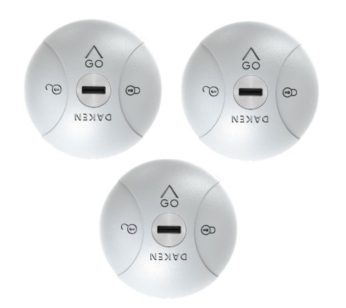 Saturn GO veiligheidsslot grijs 3x met 6 sleutels