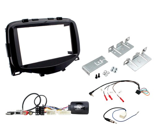 2DIN KIT Citroen C1 14-21 max diepte 150mm  piano zwart