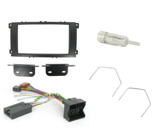2DIN KIT Ford modellen met CANBUS Zwart  gebogen frame (vis