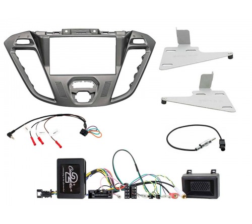 2DIN KIT Ford Transit Custom 12-15 zilverkleurig