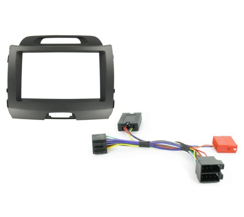 2DIN KIT Kia Sportage 10-15 zonder versterker  zwart