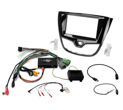 2DIN KIT Opel Karl 15-17 + infodapter  piano zwart