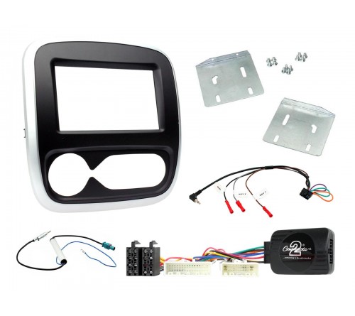 2DIN KIT Renault Trafic 17-19 auto airco  zilver/zwart