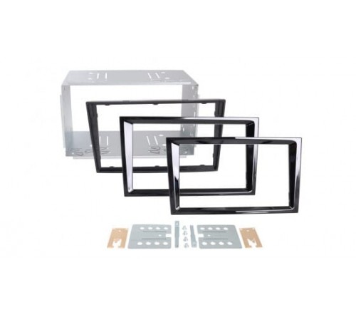 2-DIN frame Opel Astra  Corsa 04-met/zondr knick piano zwart