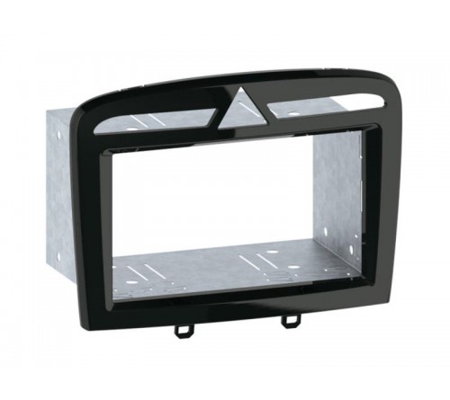 2-DIN frame Peugeot 308 08-14 met sleuven  piano zwart