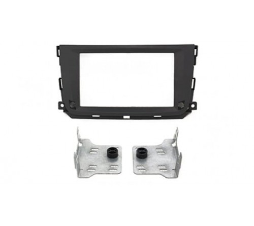 2-DIN frame Smart ForTwo (451) 10-14 zwart