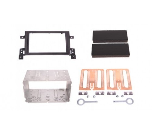 2-DIN frame Suzuki Grand Vitara 05-15 met metaal  zwart
