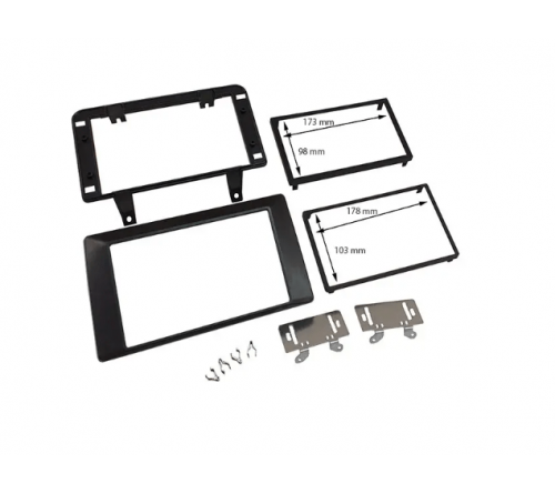 2-DIN frame Dacia Duster 22-24 Zwart