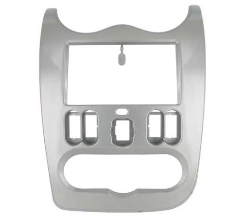 2-DIN frame Dacia Duster  Logan  Sandero 10-12 zilver