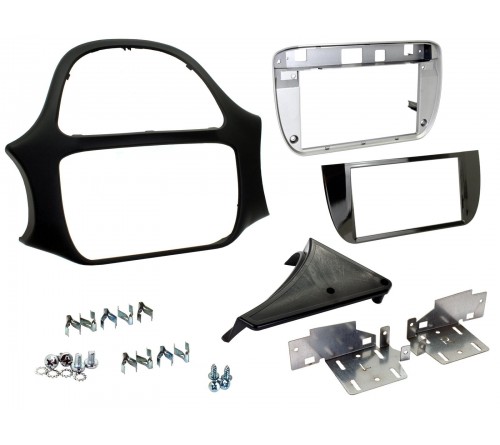 2-DIN frame Fiat Punto Evo 10-19 zwart