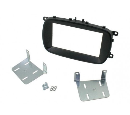 2-DIN frame Fiat 500X 15-  max 145 mm diepte  zwart