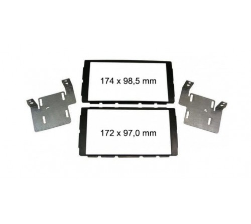 2-DIN frame Nissan Juke 14-19 piano zwart
